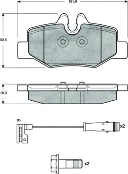 Procodis France PF1513 - Kit pastiglie freno, Freno a disco autozon.pro