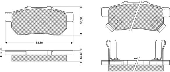 Procodis France PF1099 - Kit pastiglie freno, Freno a disco autozon.pro