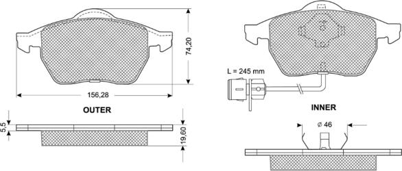 Procodis France PF10941 - Kit pastiglie freno, Freno a disco autozon.pro