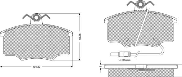 Procodis France PF10581 - Kit pastiglie freno, Freno a disco autozon.pro