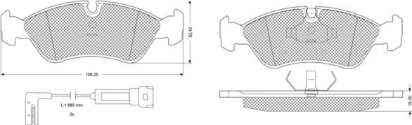 Procodis France PF10681 - Kit pastiglie freno, Freno a disco autozon.pro