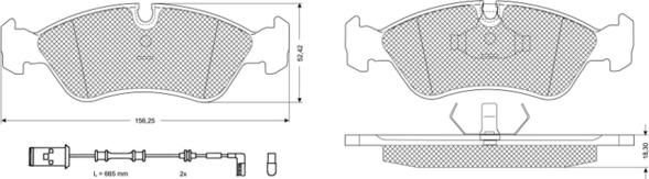 Procodis France PF10682 - Kit pastiglie freno, Freno a disco autozon.pro