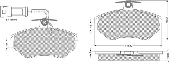 Procodis France PF10631 - Kit pastiglie freno, Freno a disco autozon.pro