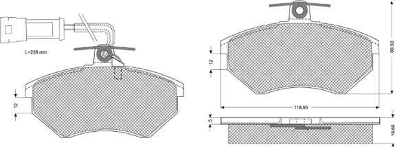 Procodis France PF10111 - Kit pastiglie freno, Freno a disco autozon.pro