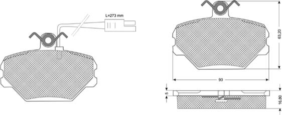 Procodis France PF10391 - Kit pastiglie freno, Freno a disco autozon.pro