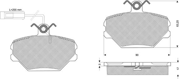 Procodis France PF10392 - Kit pastiglie freno, Freno a disco autozon.pro