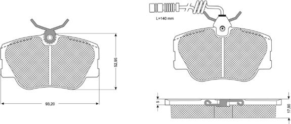 Procodis France PF10381 - Kit pastiglie freno, Freno a disco autozon.pro