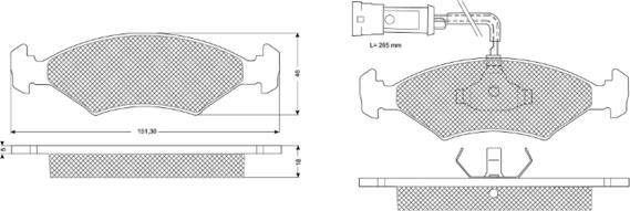 Procodis France PF10281 - Kit pastiglie freno, Freno a disco autozon.pro