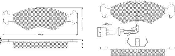 Procodis France PF10282 - Kit pastiglie freno, Freno a disco autozon.pro