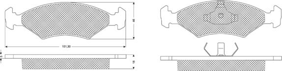 Procodis France PF1028 - Kit pastiglie freno, Freno a disco autozon.pro