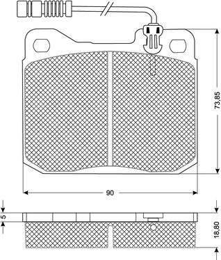 Procodis France PF10225 - Kit pastiglie freno, Freno a disco autozon.pro