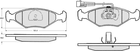 Procodis France PF10794 - Kit pastiglie freno, Freno a disco autozon.pro