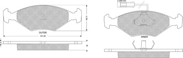 Procodis France PF10791 - Kit pastiglie freno, Freno a disco autozon.pro