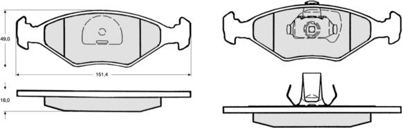 Procodis France PF10793 - Kit pastiglie freno, Freno a disco autozon.pro