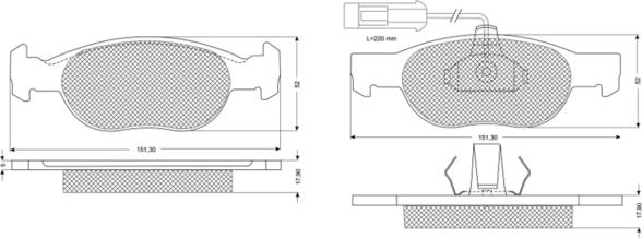 Procodis France PF10711 - Kit pastiglie freno, Freno a disco autozon.pro