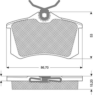 Procodis France PF1078 - Kit pastiglie freno, Freno a disco autozon.pro