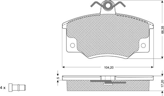 Procodis France PF10731 - Kit pastiglie freno, Freno a disco autozon.pro