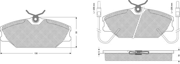 Procodis France PF1077 - Kit pastiglie freno, Freno a disco autozon.pro