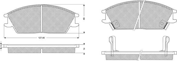 Procodis France PF1105 - Kit pastiglie freno, Freno a disco autozon.pro