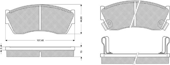 Procodis France PF1108 - Kit pastiglie freno, Freno a disco autozon.pro