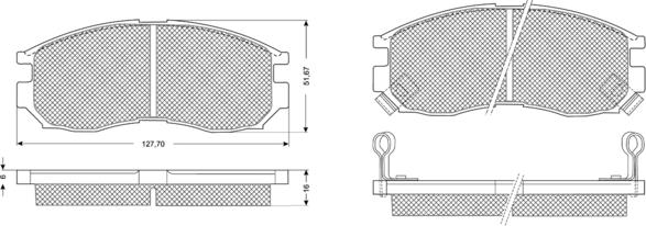 Procodis France PF1103 - Kit pastiglie freno, Freno a disco autozon.pro