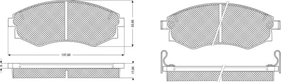 Procodis France PF1107 - Kit pastiglie freno, Freno a disco autozon.pro