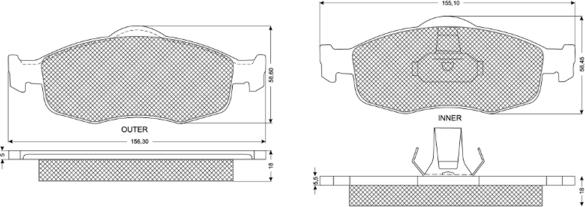 Procodis France PF1119 - Kit pastiglie freno, Freno a disco autozon.pro