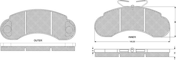 Procodis France PF1114 - Kit pastiglie freno, Freno a disco autozon.pro