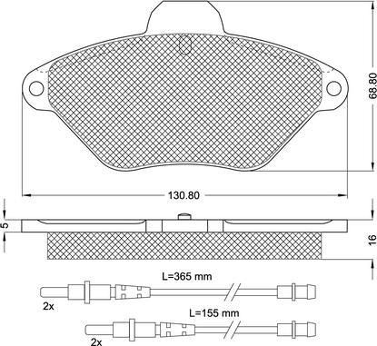 Procodis France PF1189 - Kit pastiglie freno, Freno a disco autozon.pro