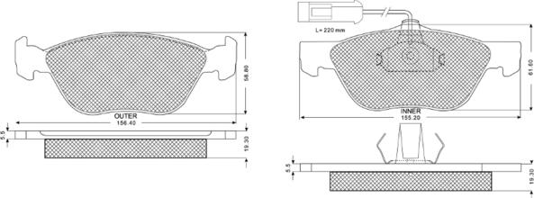 Procodis France PF1184 - Kit pastiglie freno, Freno a disco autozon.pro