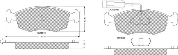 Procodis France PF1186 - Kit pastiglie freno, Freno a disco autozon.pro