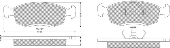 Procodis France PF1132 - Kit pastiglie freno, Freno a disco autozon.pro