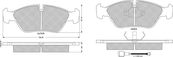 Procodis France PF11291 - Kit pastiglie freno, Freno a disco autozon.pro