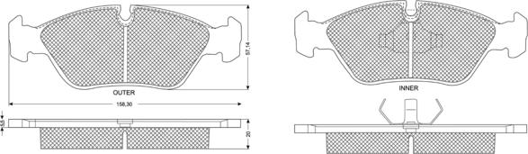 Procodis France PF1129 - Kit pastiglie freno, Freno a disco autozon.pro