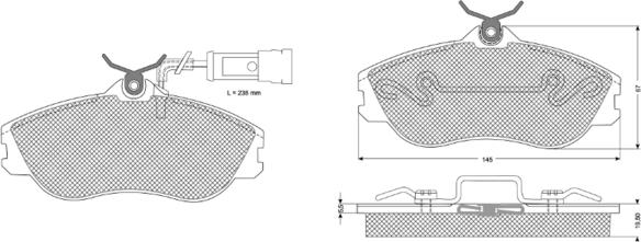 Procodis France PF1128 - Kit pastiglie freno, Freno a disco autozon.pro