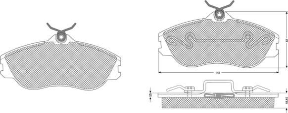 Procodis France PF1127 - Kit pastiglie freno, Freno a disco autozon.pro