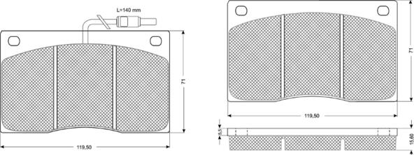 Procodis France PF1174 - Kit pastiglie freno, Freno a disco autozon.pro