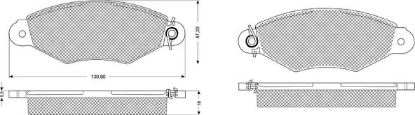 Procodis France PF1175 - Kit pastiglie freno, Freno a disco autozon.pro