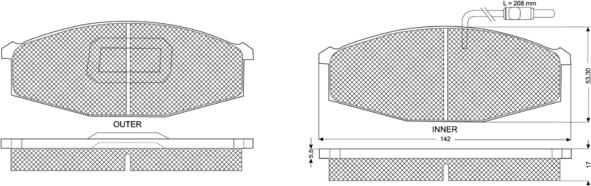 Procodis France PF1170 - Kit pastiglie freno, Freno a disco autozon.pro