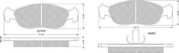 Procodis France PF1171 - Kit pastiglie freno, Freno a disco autozon.pro