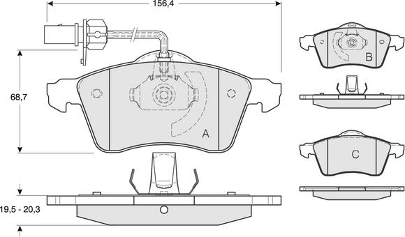 Procodis France PF13911 - Kit pastiglie freno, Freno a disco autozon.pro