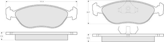 Procodis France PF1398 - Kit pastiglie freno, Freno a disco autozon.pro