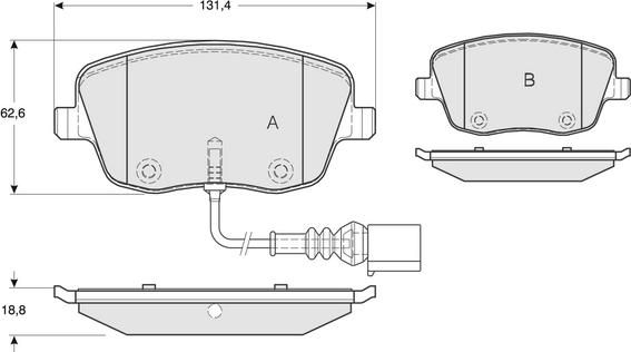 Procodis France PF13591 - Kit pastiglie freno, Freno a disco autozon.pro