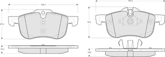 Procodis France PF1355 - Kit pastiglie freno, Freno a disco autozon.pro