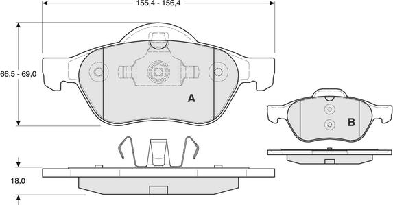 Procodis France PF1351 - Kit pastiglie freno, Freno a disco autozon.pro