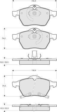 Procodis France PF1357 - Kit pastiglie freno, Freno a disco autozon.pro