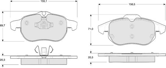 Procodis France PF1304 - Kit pastiglie freno, Freno a disco autozon.pro