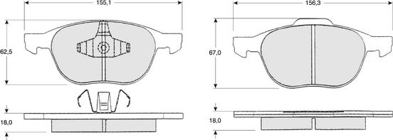 Procodis France PF1305 - Kit pastiglie freno, Freno a disco autozon.pro