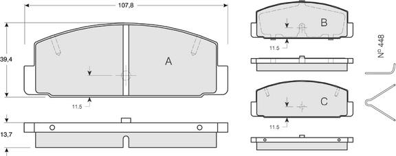 Procodis France PF1306 - Kit pastiglie freno, Freno a disco autozon.pro