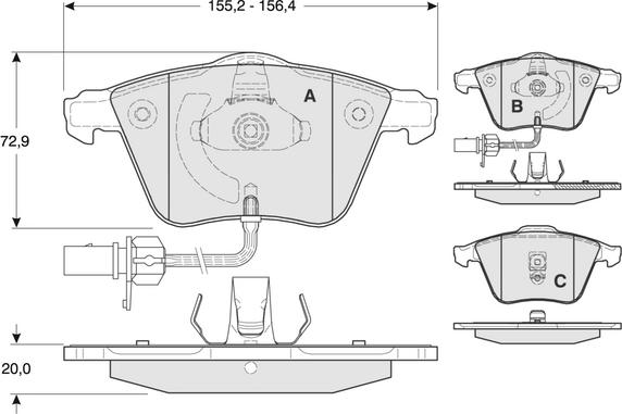 Procodis France PF1314 - Kit pastiglie freno, Freno a disco autozon.pro